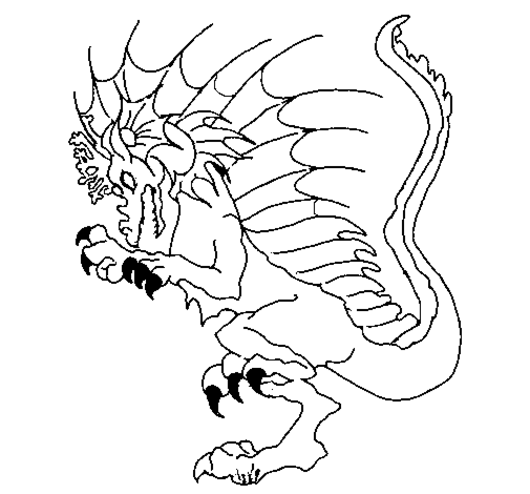 coloriage vrai dragon