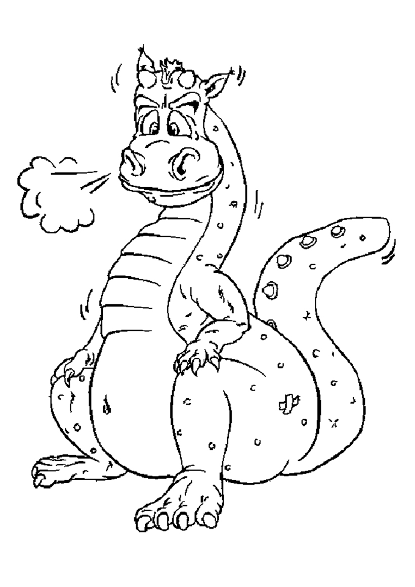 coloriage dragon tete à modeler