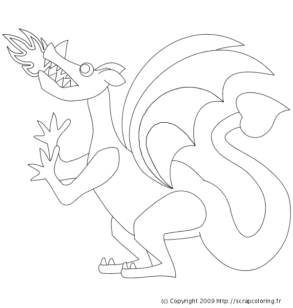 coloriage à dessiner dragon hugo l'escargot