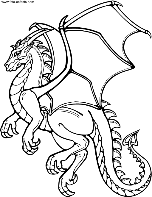 Coloriage Dragons Furie Nocturne Jedessine  - coloriage de dragon à imprimer