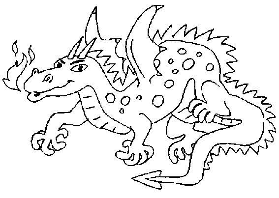 coloriage à dessiner à imprimer dragon cavalier de beurk