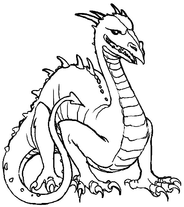 coloriage à dessiner dragon gratuit