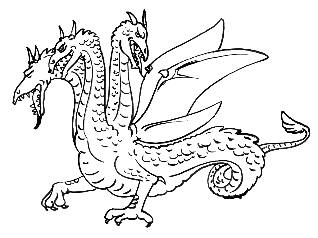 Belle Coloriage De Dragon Feux Noire