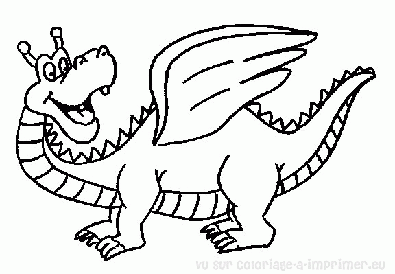 coloriage à dessiner dragon a 2 tetes