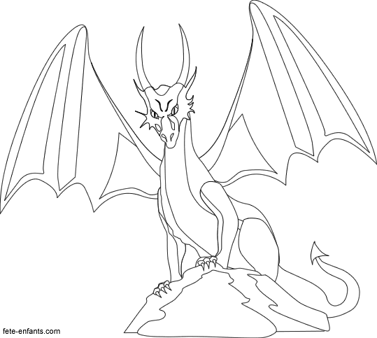 coloriage dragon