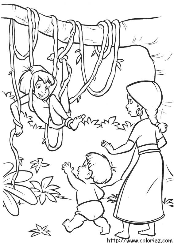 coloriage du livre de la jungle