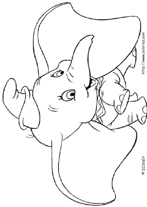 coloriage à dessiner dumbo gratuit