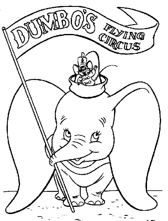 dessin dumbo a imprimer