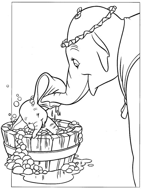 image dumbo coloriage