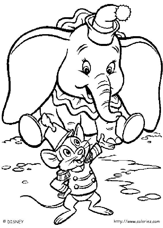 dessin  colorier dumbo en ligne