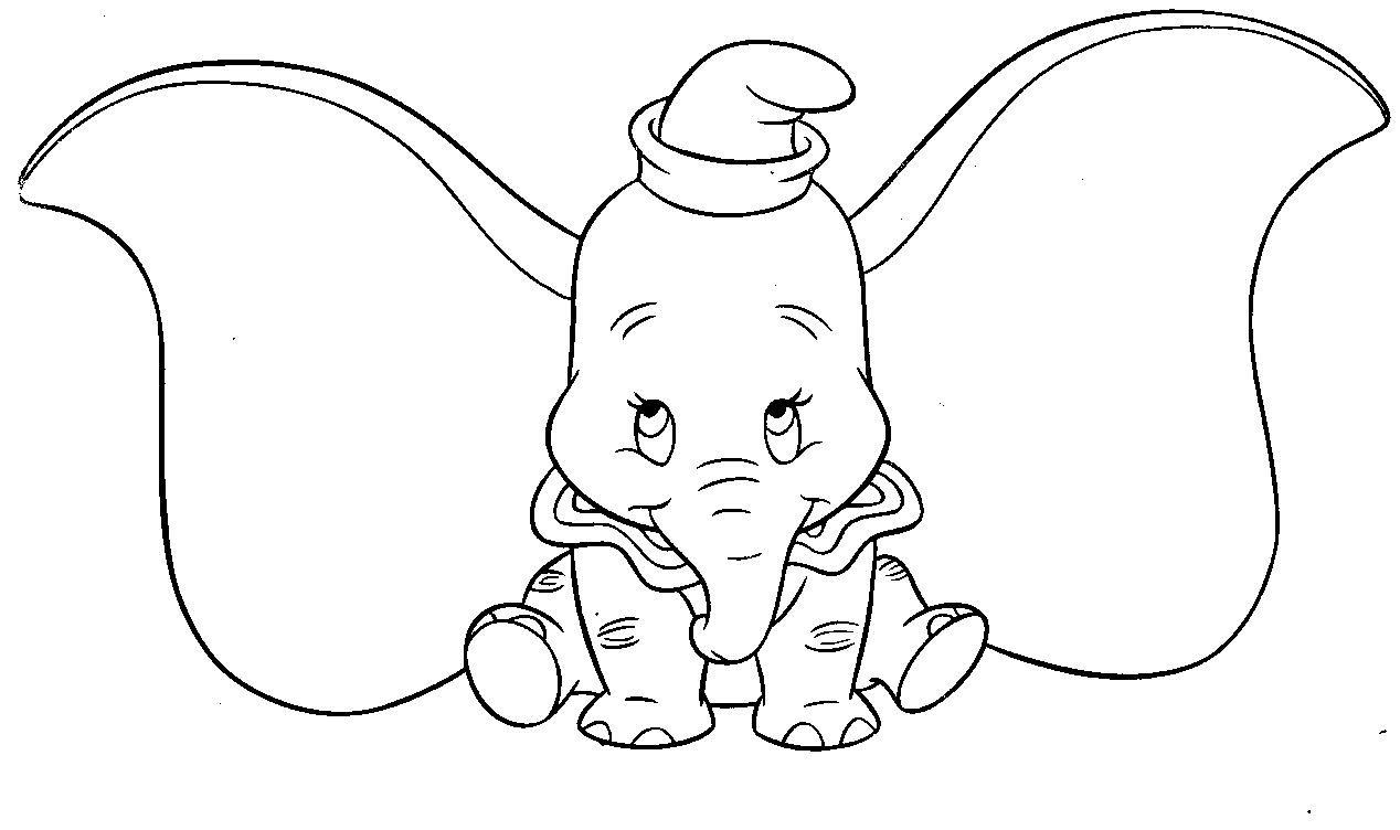 Coloriage Dumbo à colorier - Dessin à imprimer image dumbo dessin à colorier
