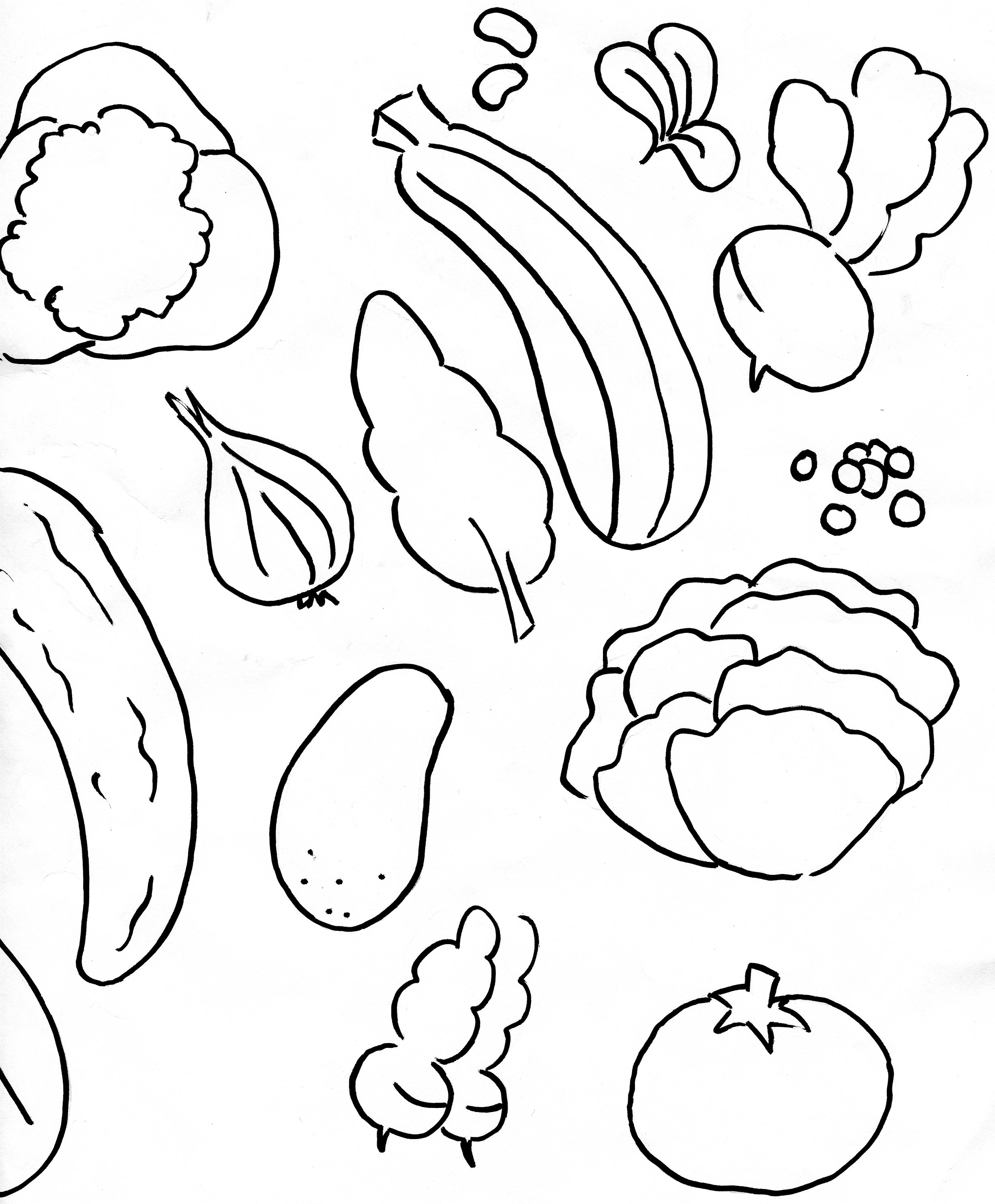 élégant Dessin A Colorier Fruits Et Legumes