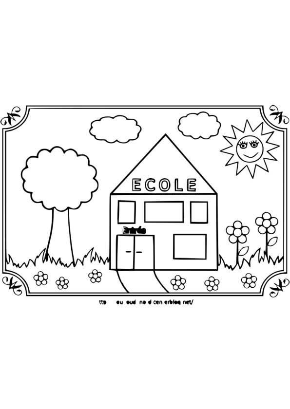 coloriage ecole