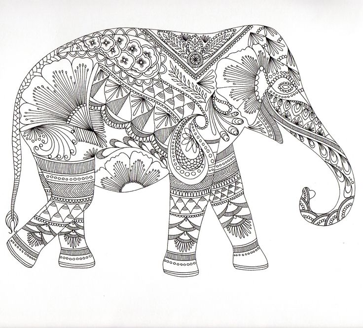 zen elephant coloring pages - photo #2