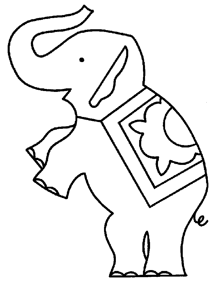 coloriage à dessiner elephant d'inde