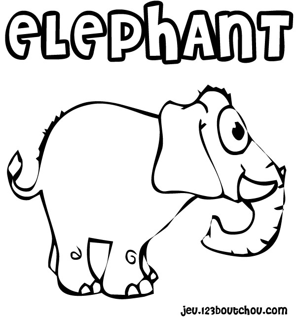 dessin à colorier éléphant inde