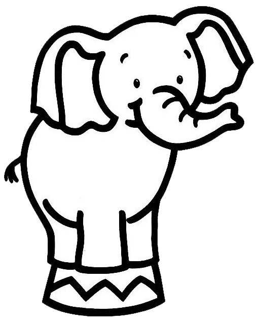 dessin à colorier éléphant en ligne