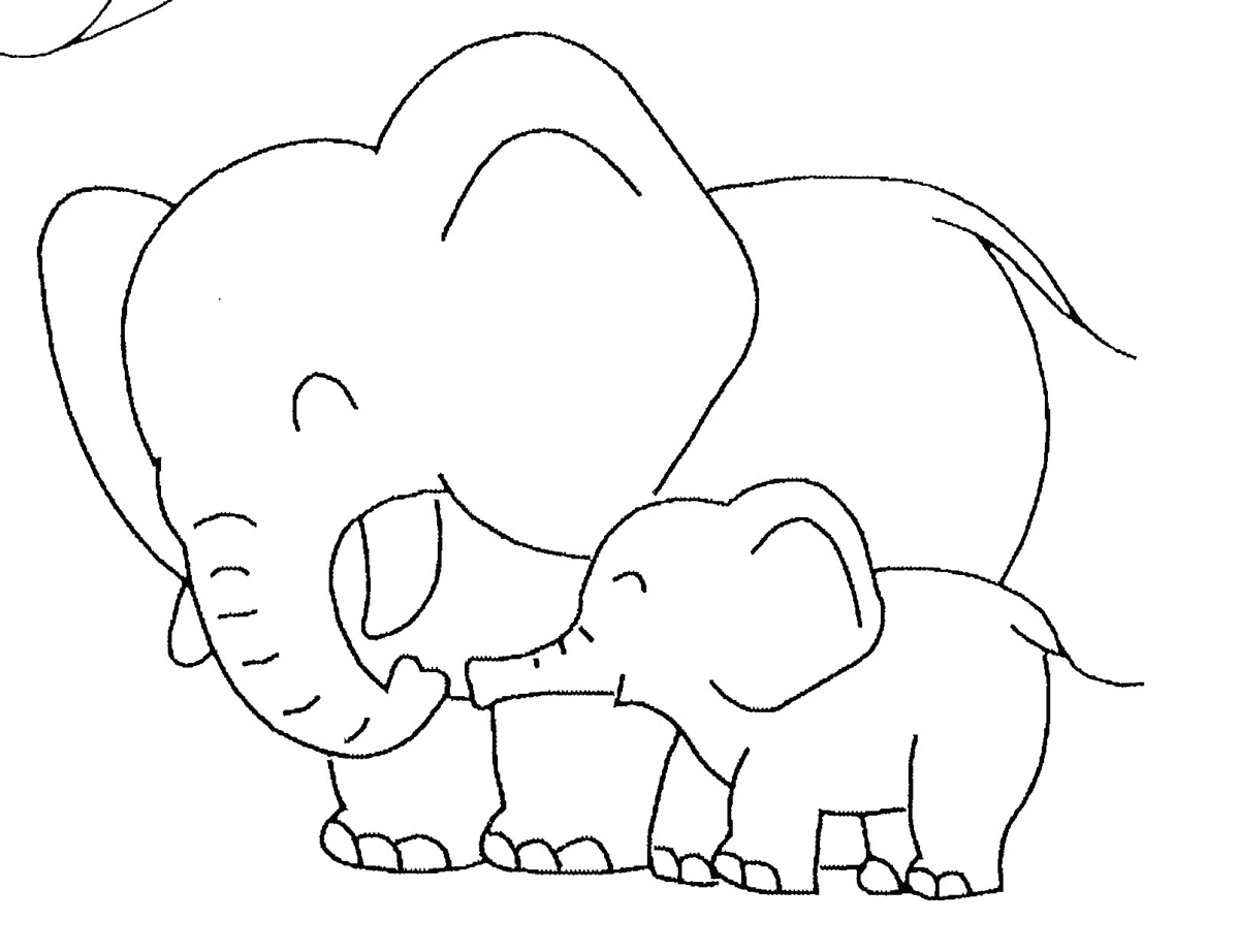 dessin à colorier elmer l'éléphant à imprimer