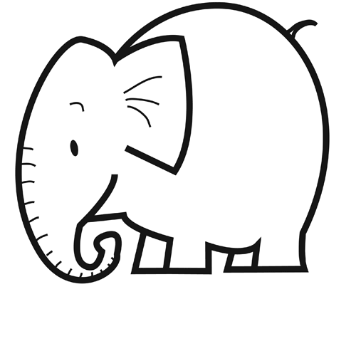 dessin à colorier elephant de mer