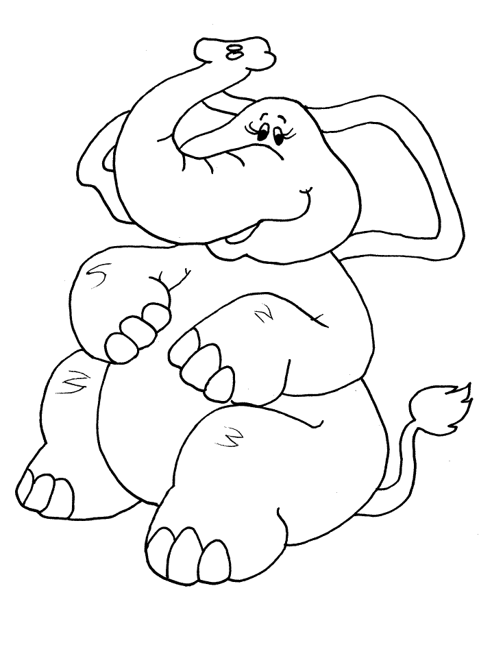dessin bebe elephant imprimer