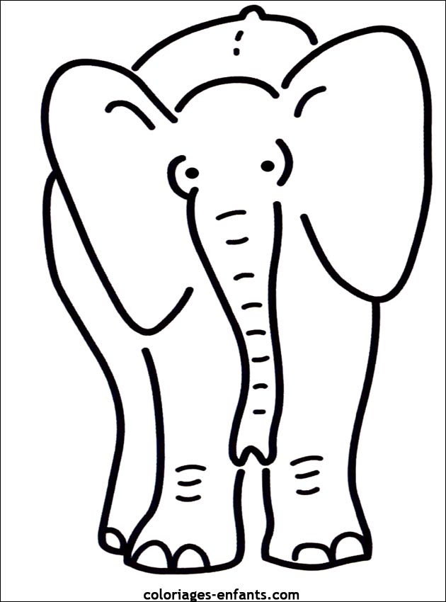 dessin à colorier un éléphant qui se balanÃ§ait