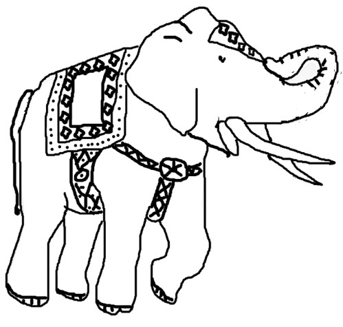 coloriage à dessiner éléphant a imprimer
