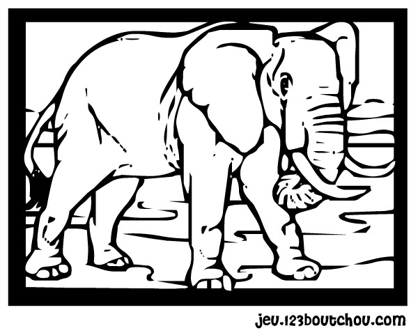 dessin mandala elephant
