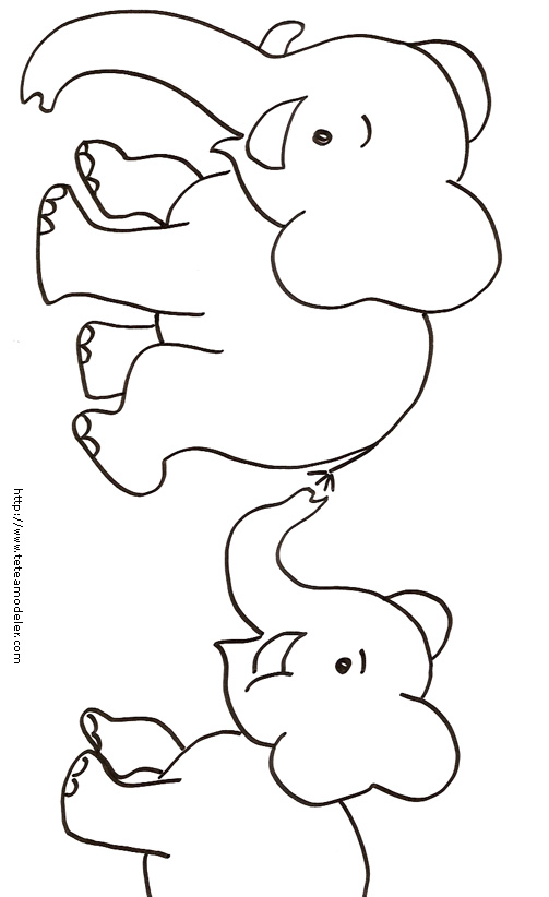 dessin a imprimer elephant elmer