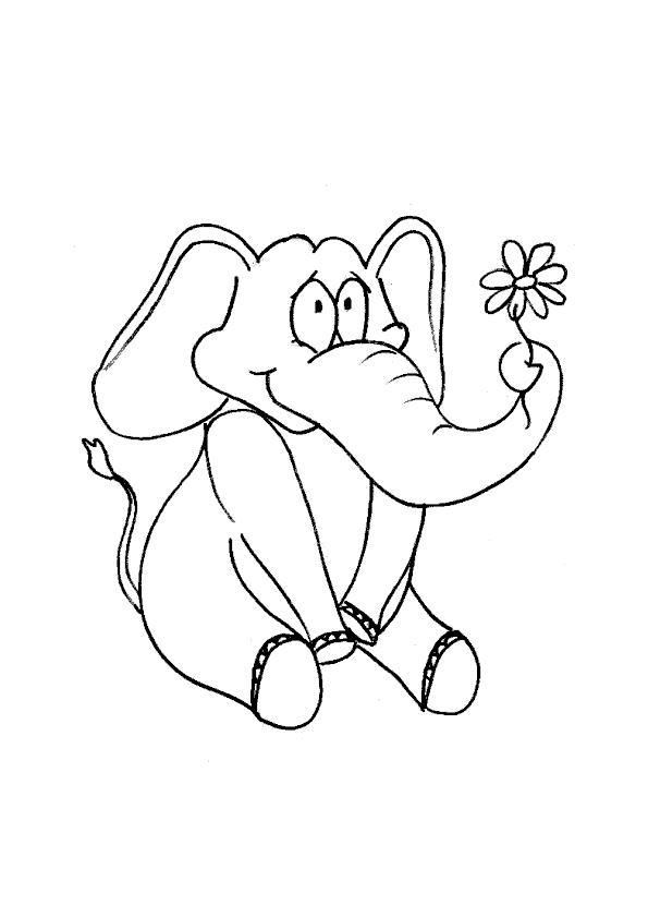 dessin à colorier a imprimer elephant elmer