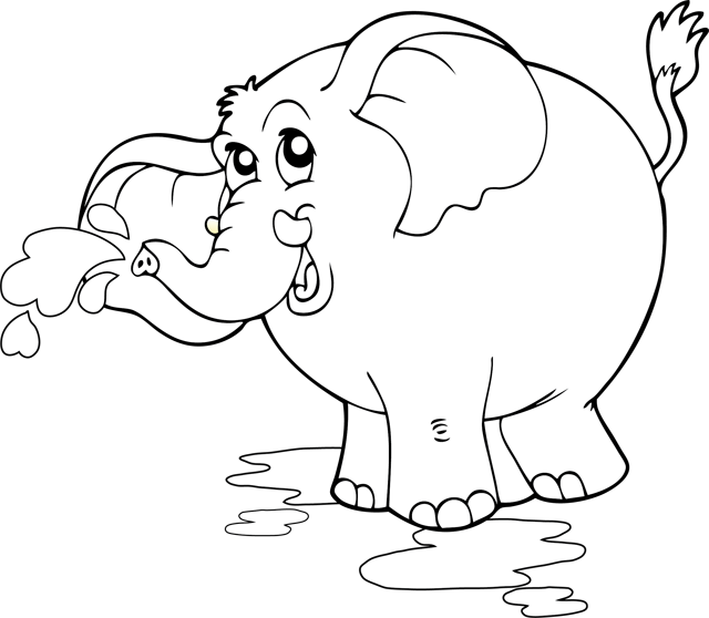coloriage  dessiner elephant cirque imprimer