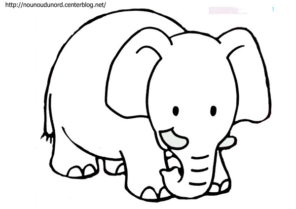 dessin elephant imprimer