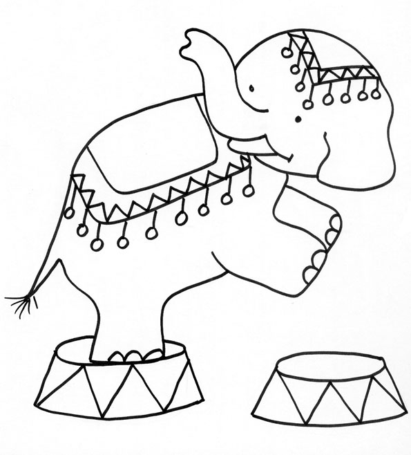elephant dessin ligne
