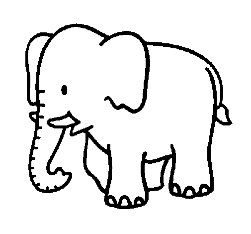 dessin à colorier elephant gratuit