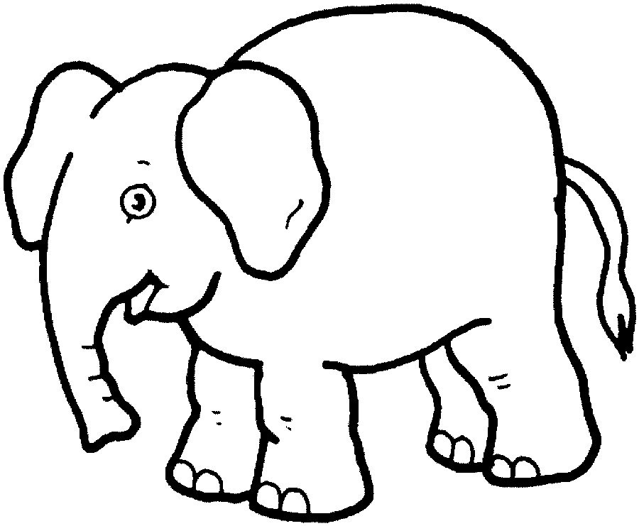 éléphant en coloriage à dessiner