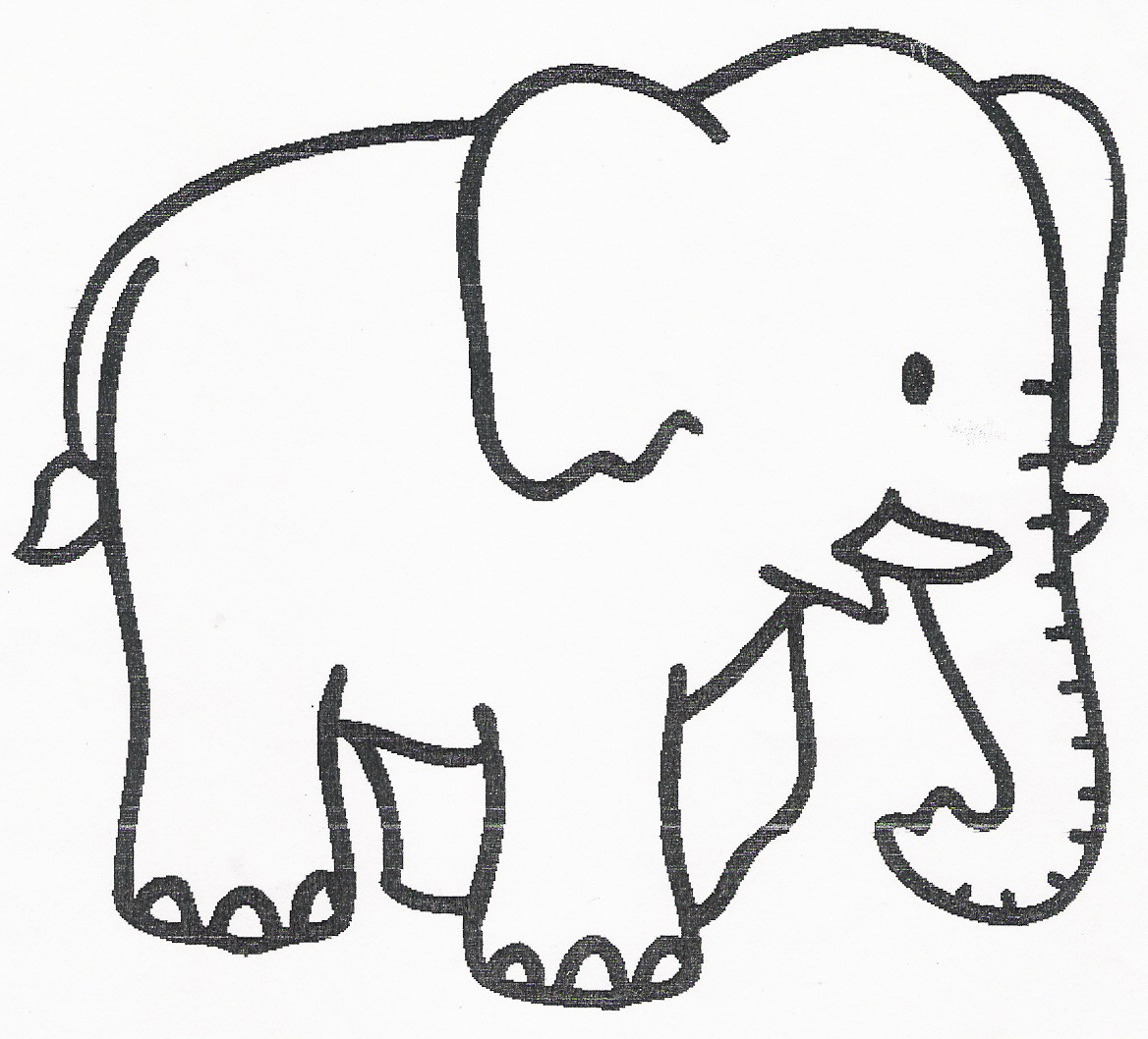 dessin un éléphant qui se balanÃ§ait