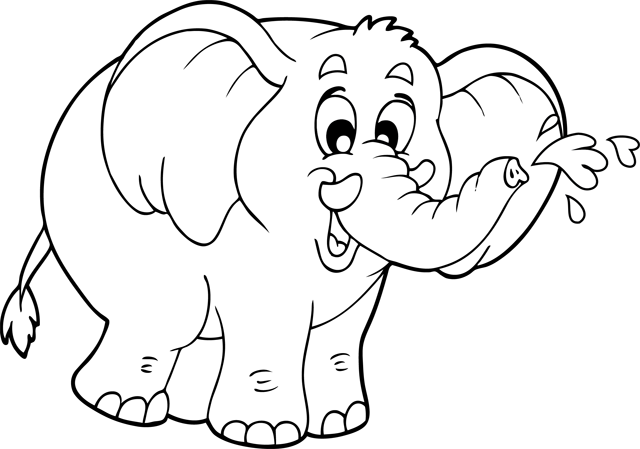 coloriage a dessiner d elephant