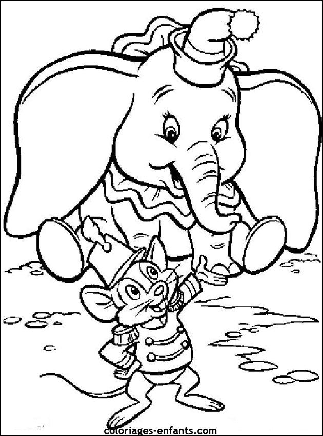 coloriage à dessiner bebe elephant imprimer