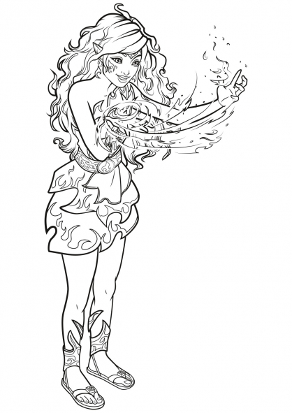 coloring pages lego elves naida coloring pages