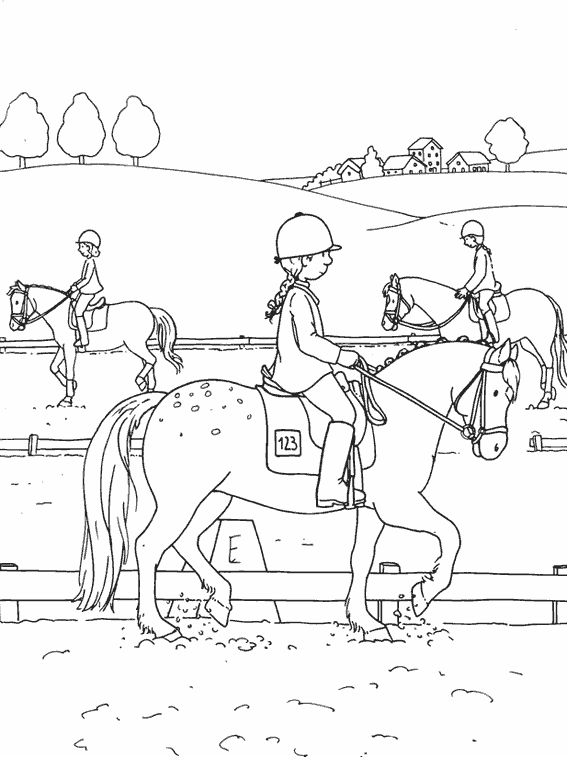 jeux de coloriage d'équitation