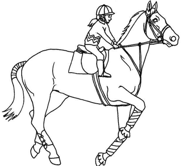 dessin à colorier barbie equitation