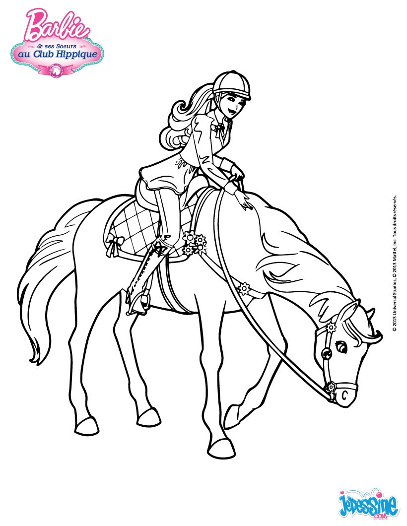 coloriage equitation