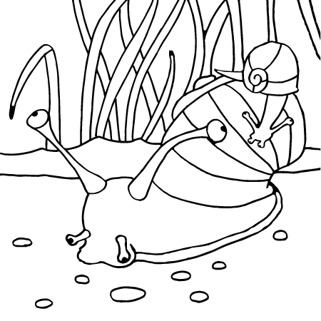 dessin à colorier escargot en ligne