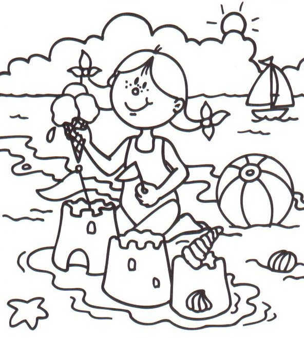 coloriage été vacances