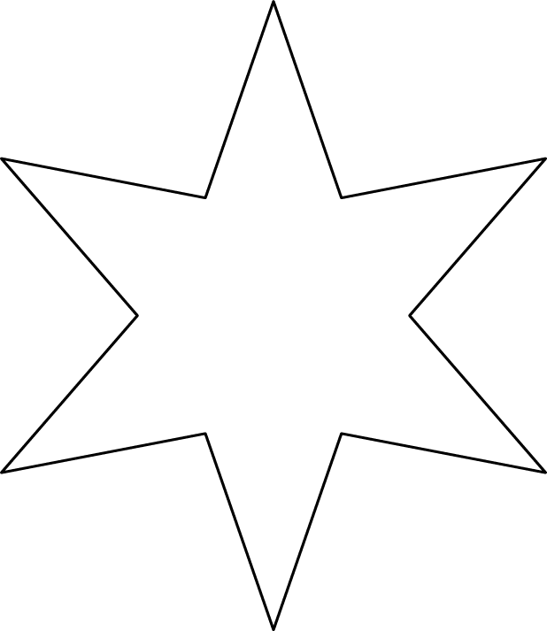 12 dessins de coloriage étoile 5 Branches à imprimer