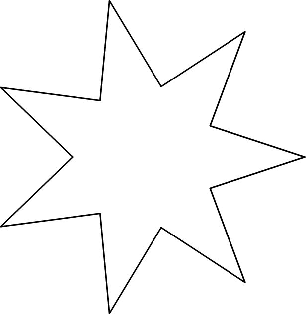 12 dessins de coloriage étoile 5 Branches à imprimer