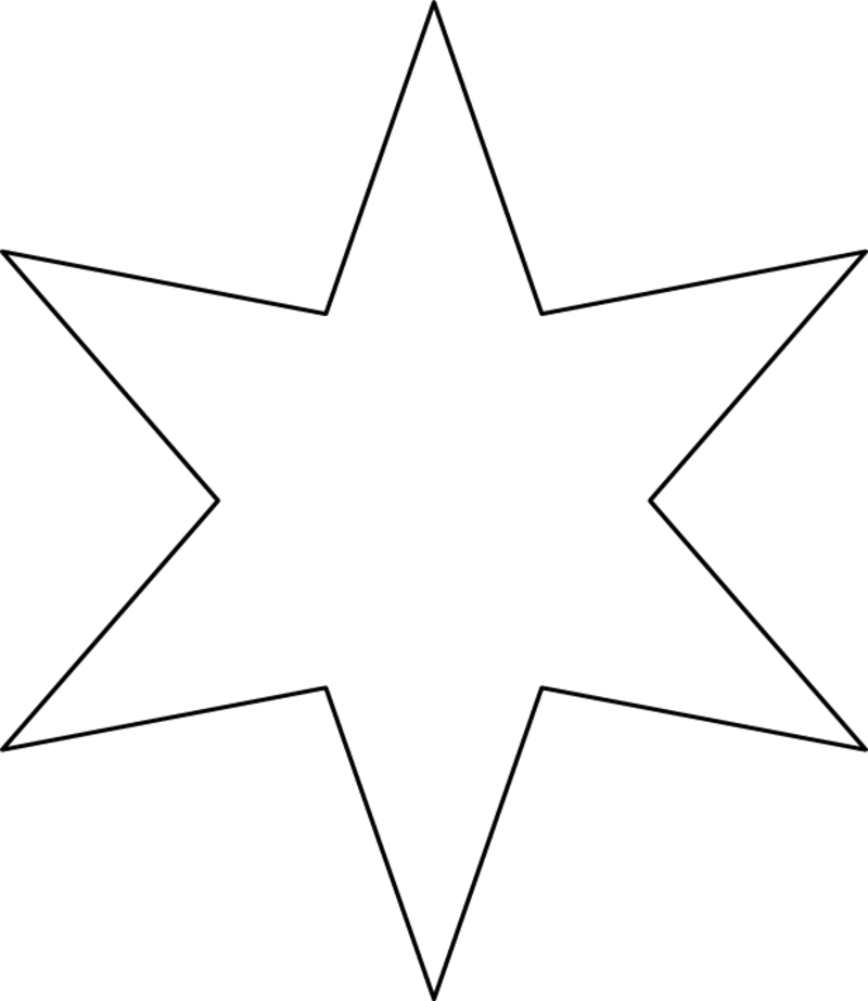 12 dessins de coloriage étoile 5 Branches à imprimer