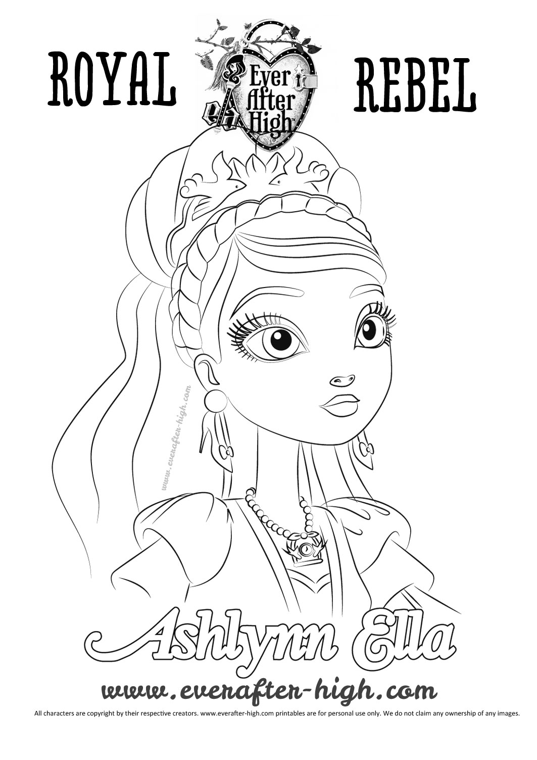 coloriage a imprimer gratuit ever after high