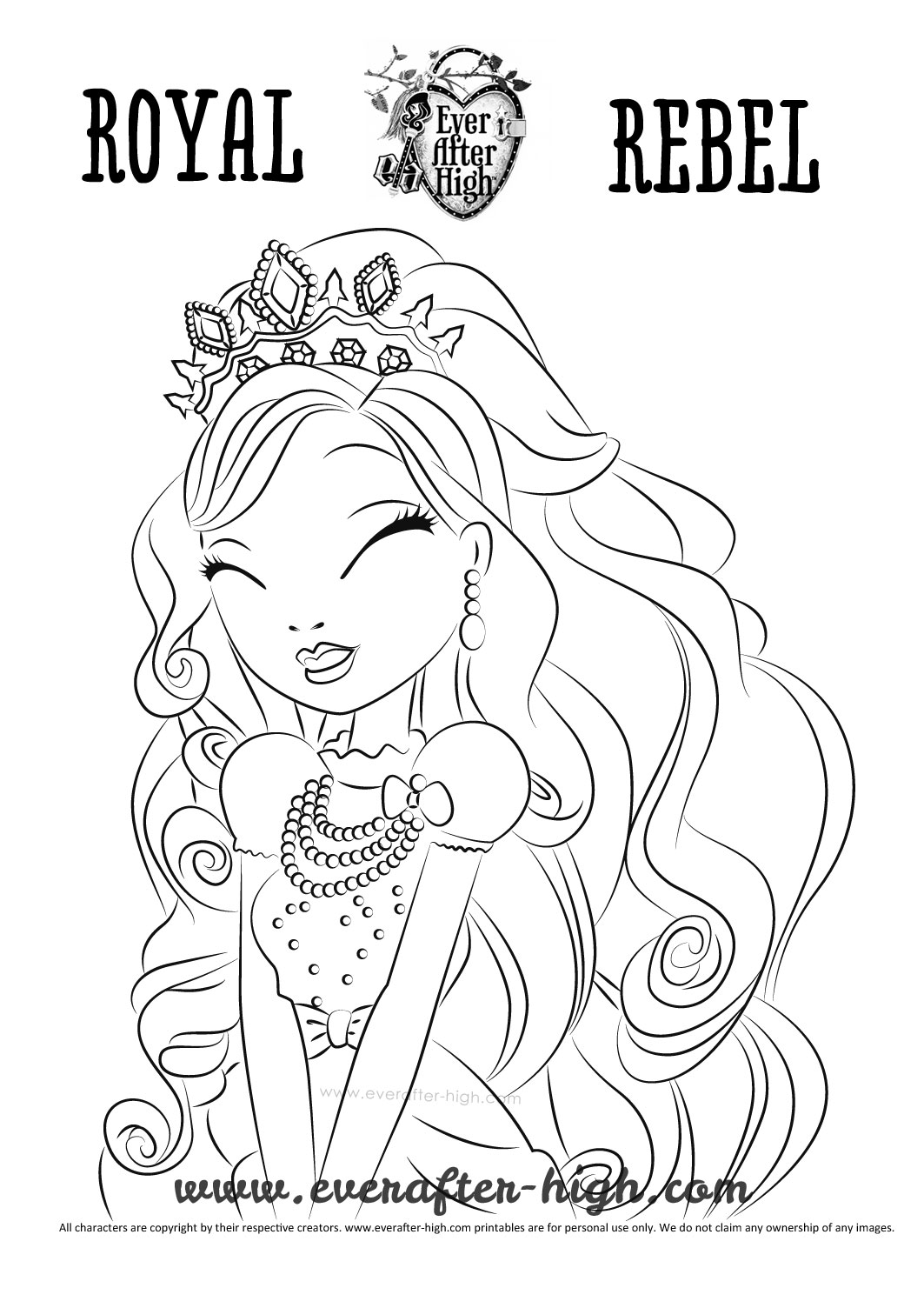 14 dessins de coloriage Ever After High Apple White à imprimer coloriage ever after high apple white
