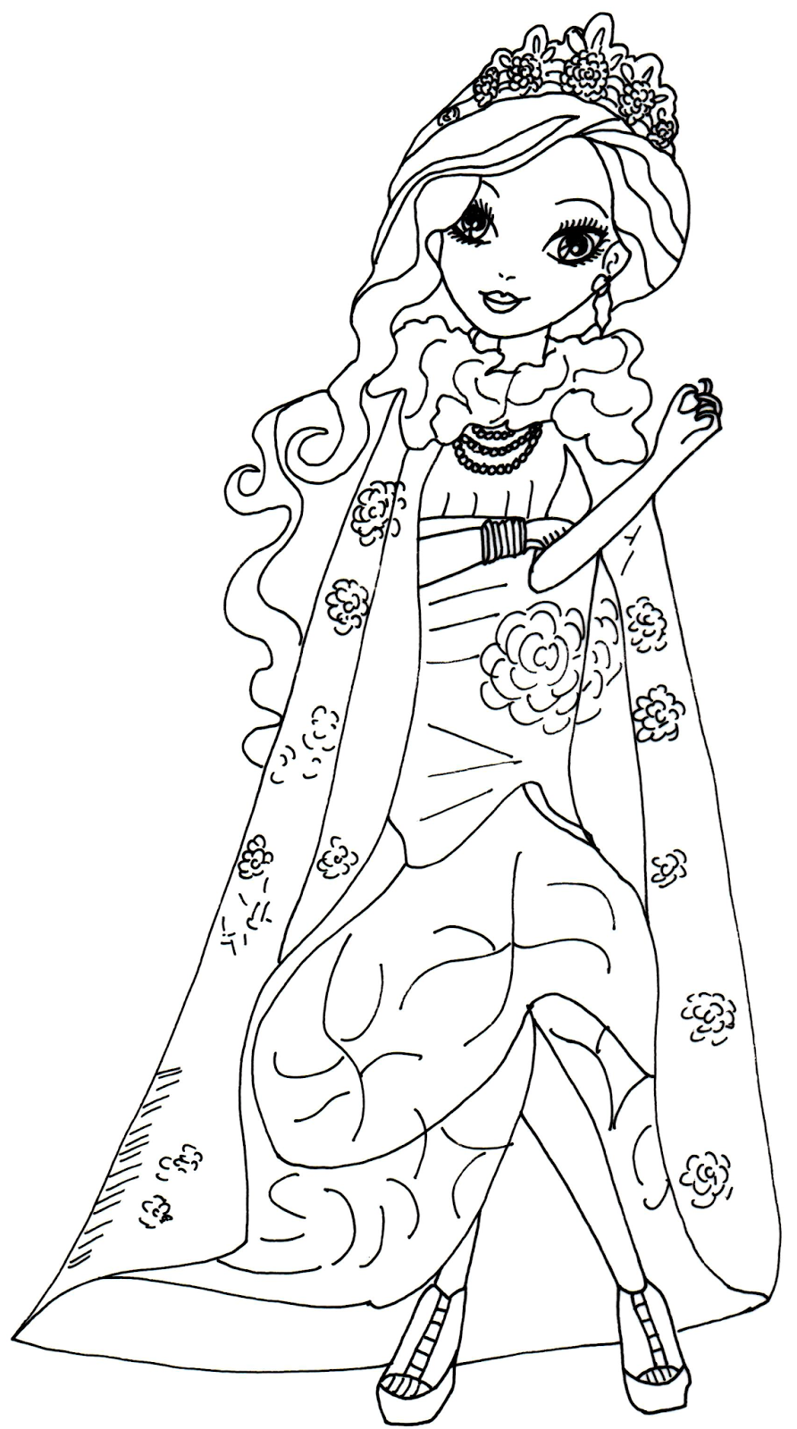 coloriage  dessiner ever after high cerise