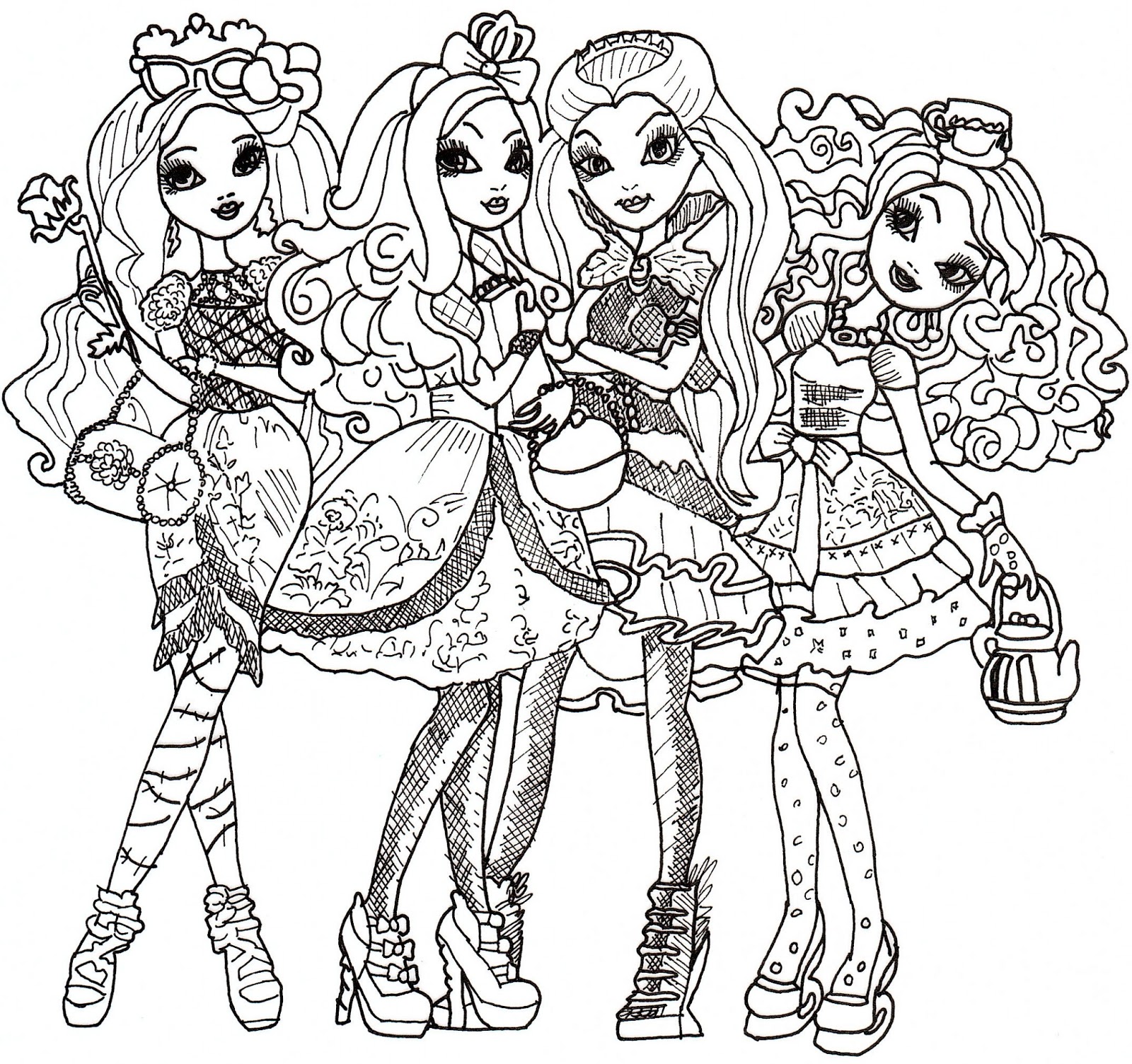 coloriage à dessiner de ever after high